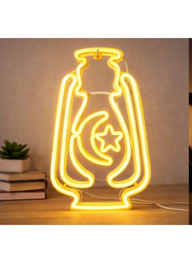 LED Lamp In The Shape Of A Lantern With A Small Crescent | A Ramadan Gift, For Eid Al-Fitr, And Suitable For Islamic Celebrations. - Image 2